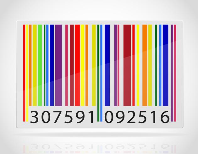 multicolored barcode vector illustration