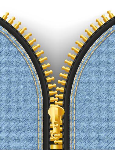 jeans texture with zipper vector