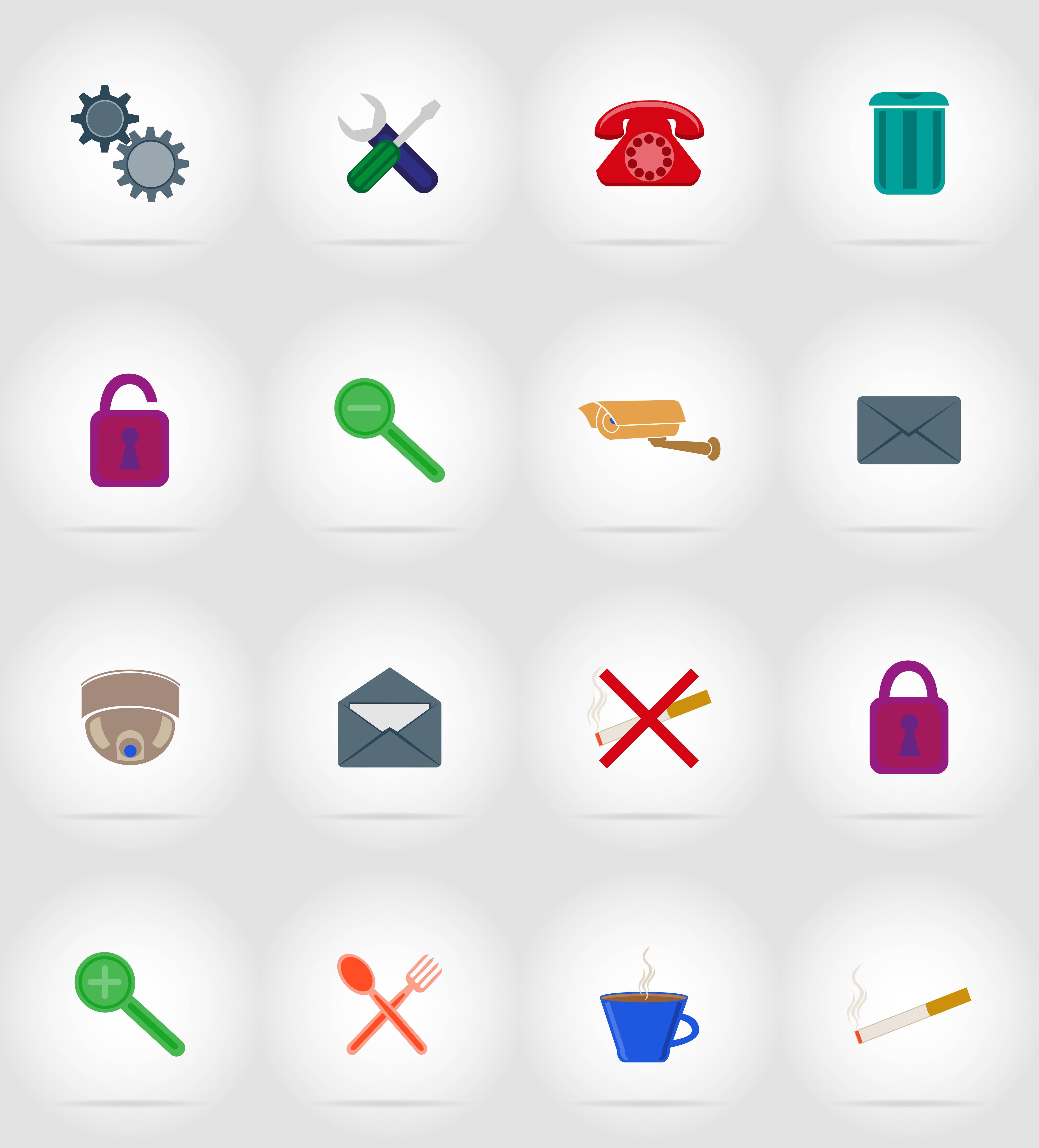 service flat icons vector illustration 513957 Vector Art at Vecteezy