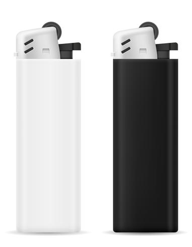 plastic disposable lighter vector illustration