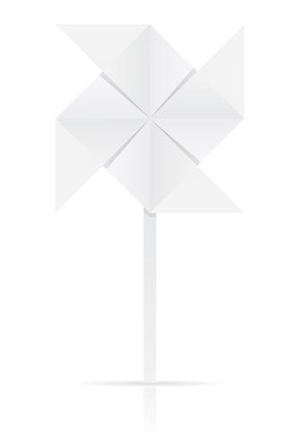 origami paper windmill vector illustration
