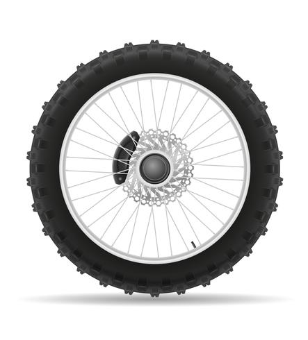 motorcycle wheel tire from the disk vector illustration