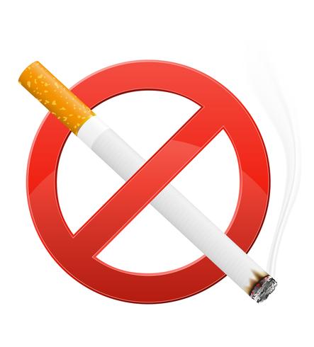señal de prohibición de fumar ilustración vectorial vector