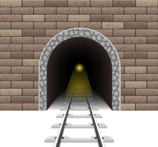 Ilustración de vector de túnel ferroviario