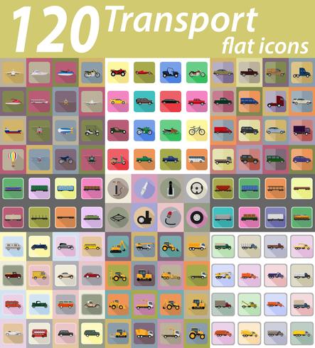 transporte plano iconos vector illustration