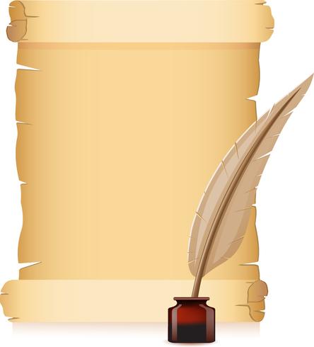 Download old paper and feather with inks - Download Free Vectors ...