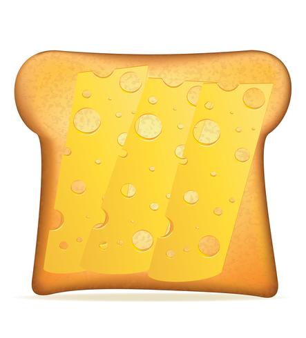 toast with cheese vector illustration