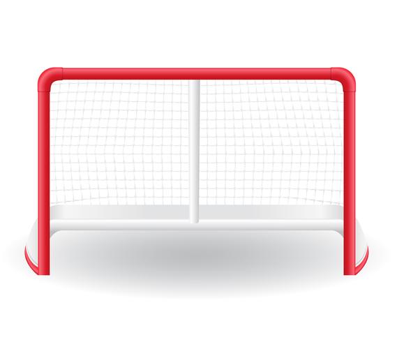 Puertas portero para el juego de ilustración vectorial de hockey vector