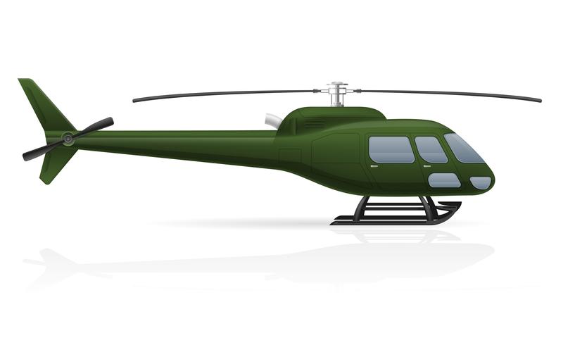 civilian passenger helicopter vector illustration