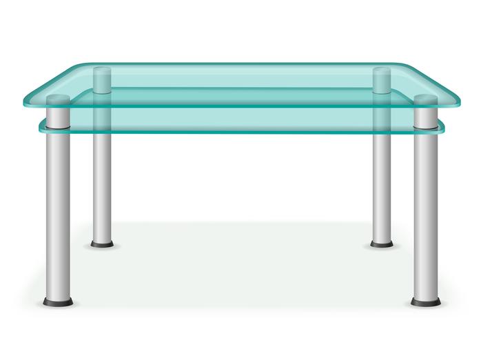 glass table furniture vector illustration