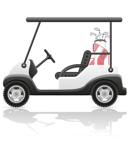 Ilustración de vector de coche de golf