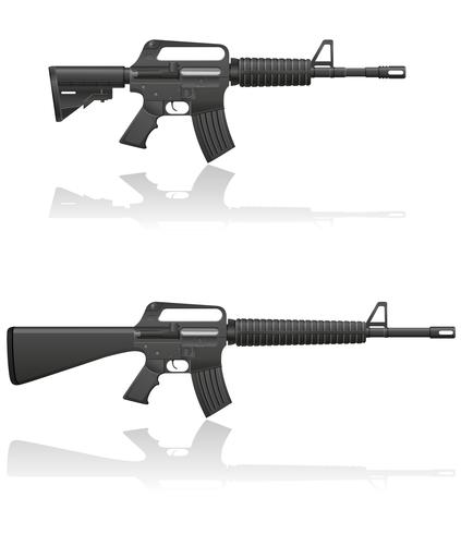 automatic machine M-16 vector illustration