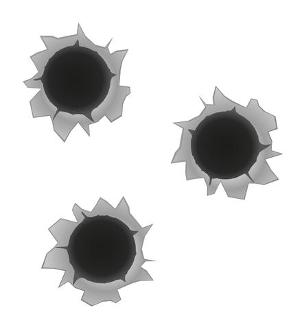 bullet holes vector illustration