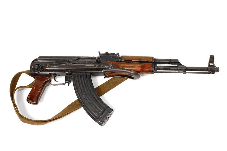 weapon is an automat Kalashnikov vector