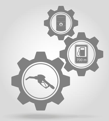 fuel gear mechanism concept vector illustration