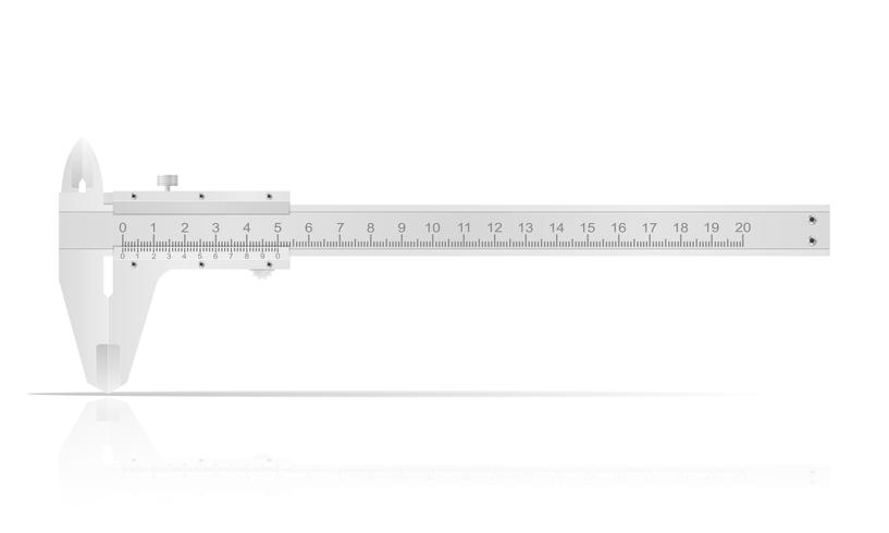 metal caliper for accurate measurements vector illustration