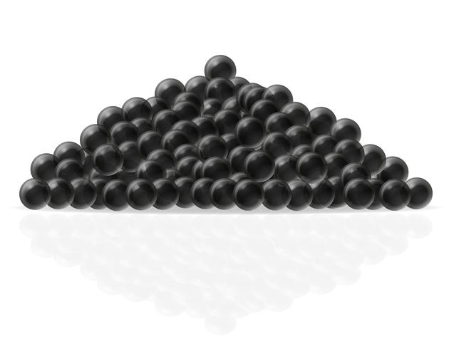 Ilustración de vector de caviar negro