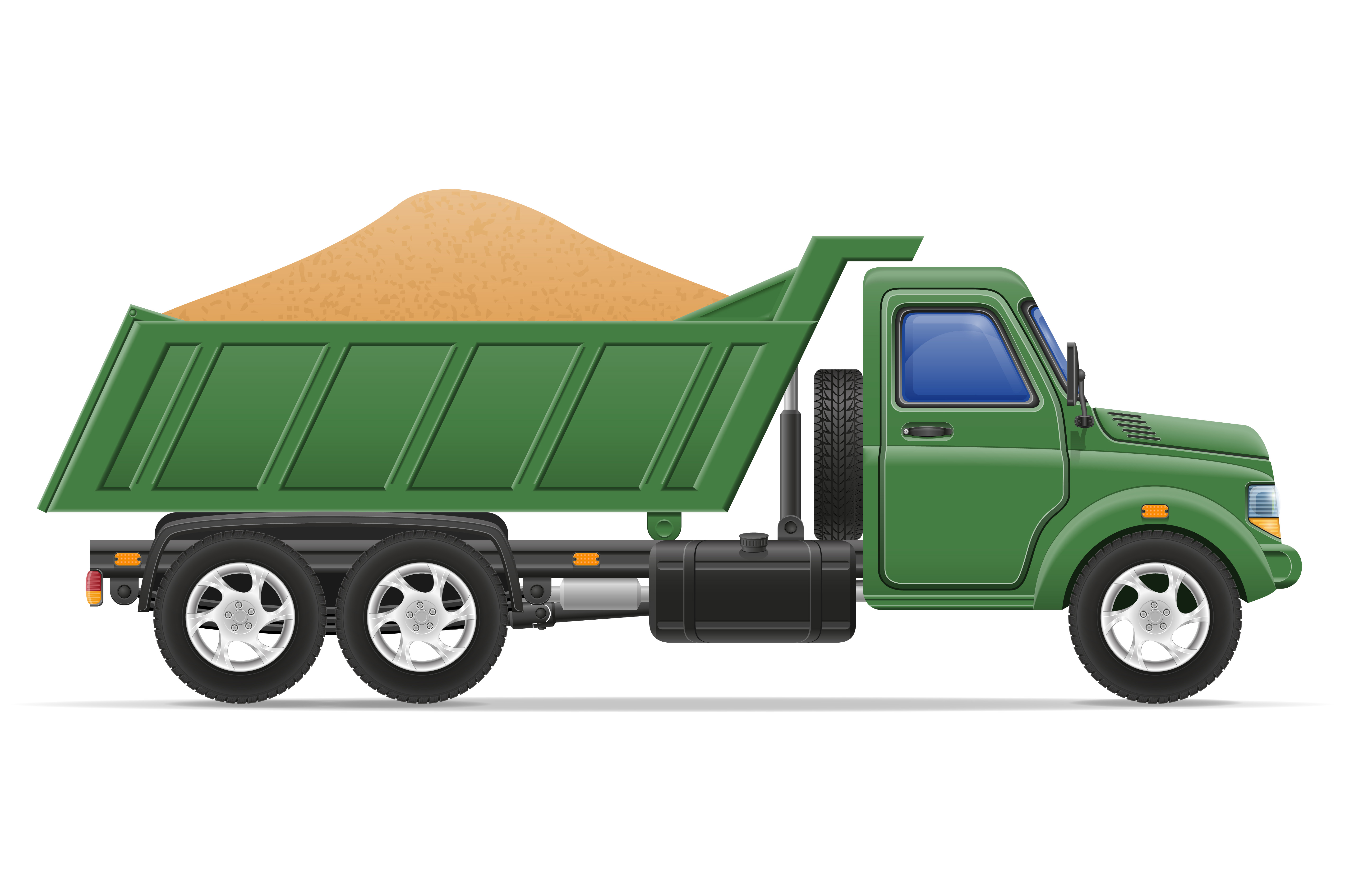 cargo truck delivery and transportation of construction materials
