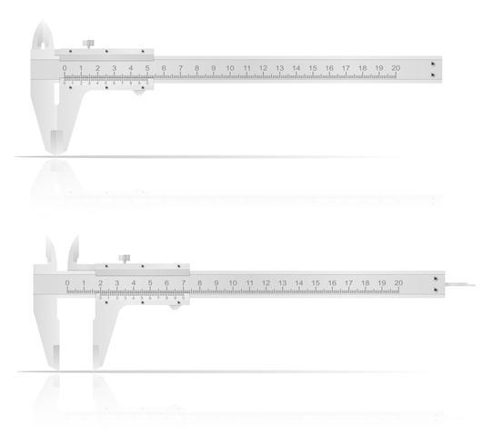 metal caliper for accurate measurements vector illustration