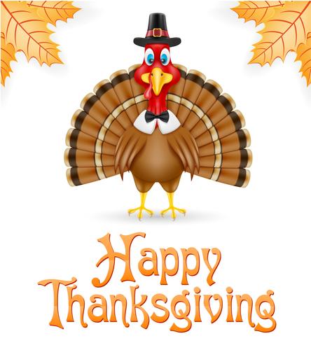 thanksgiving turkey bird vector illustration