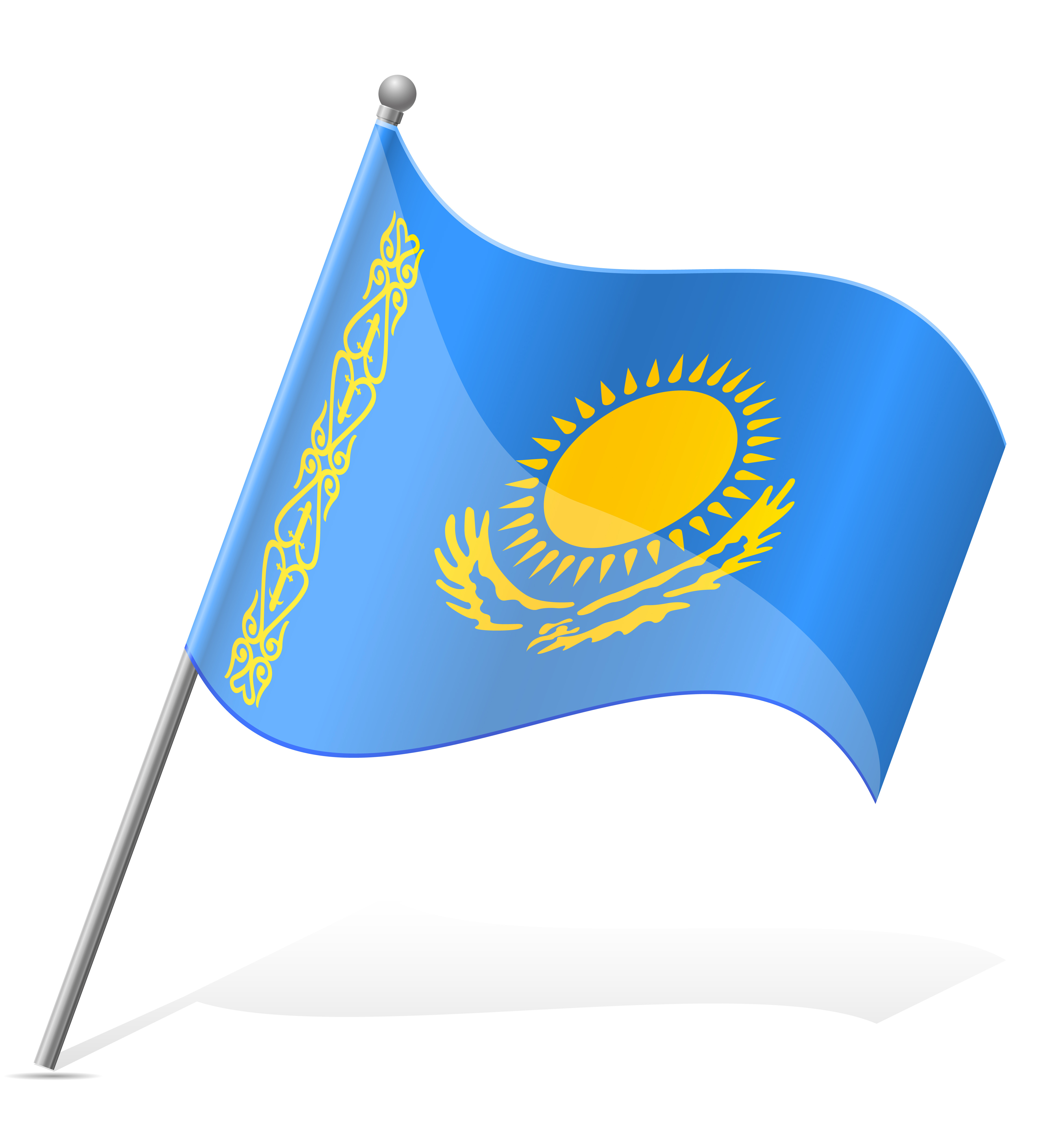 Download flag of Kazakhstan vector illustration - Download Free ...