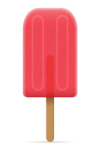 Helado de jugo congelado en la ilustración de vector de palo