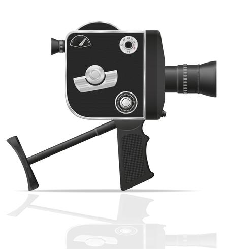 old retro vintage movie video camera vector illustration