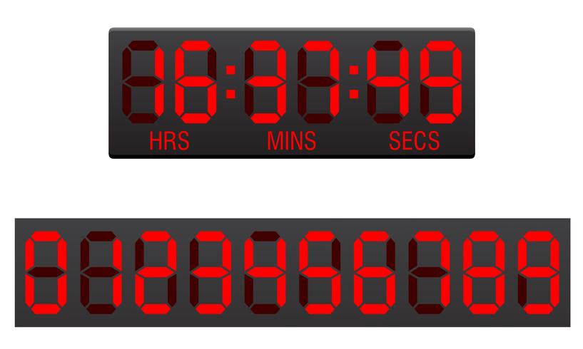 scoreboard digital countdown timer vector illustration