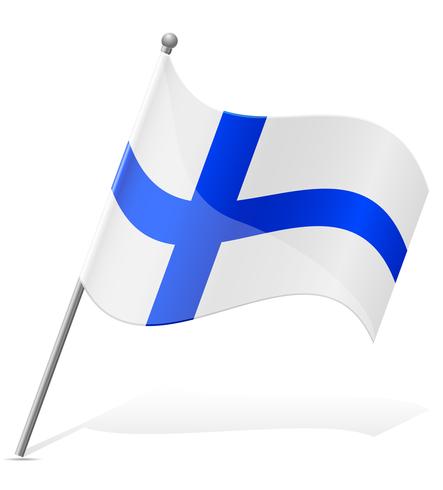 Bandera de ilustración vectorial de Finlandia vector