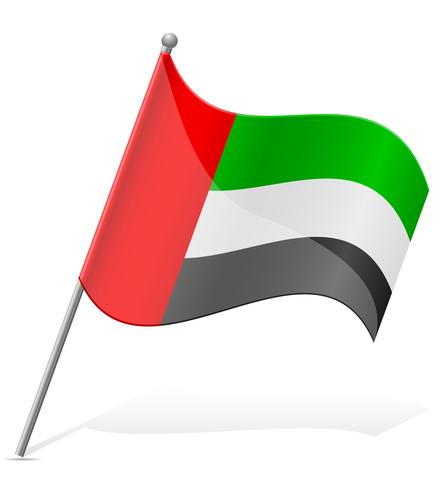 Bandera de Emiratos Árabes Unidos ilustración vectorial vector