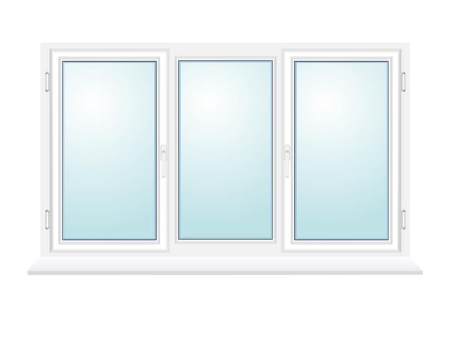 closed plastic glass window vector illustration