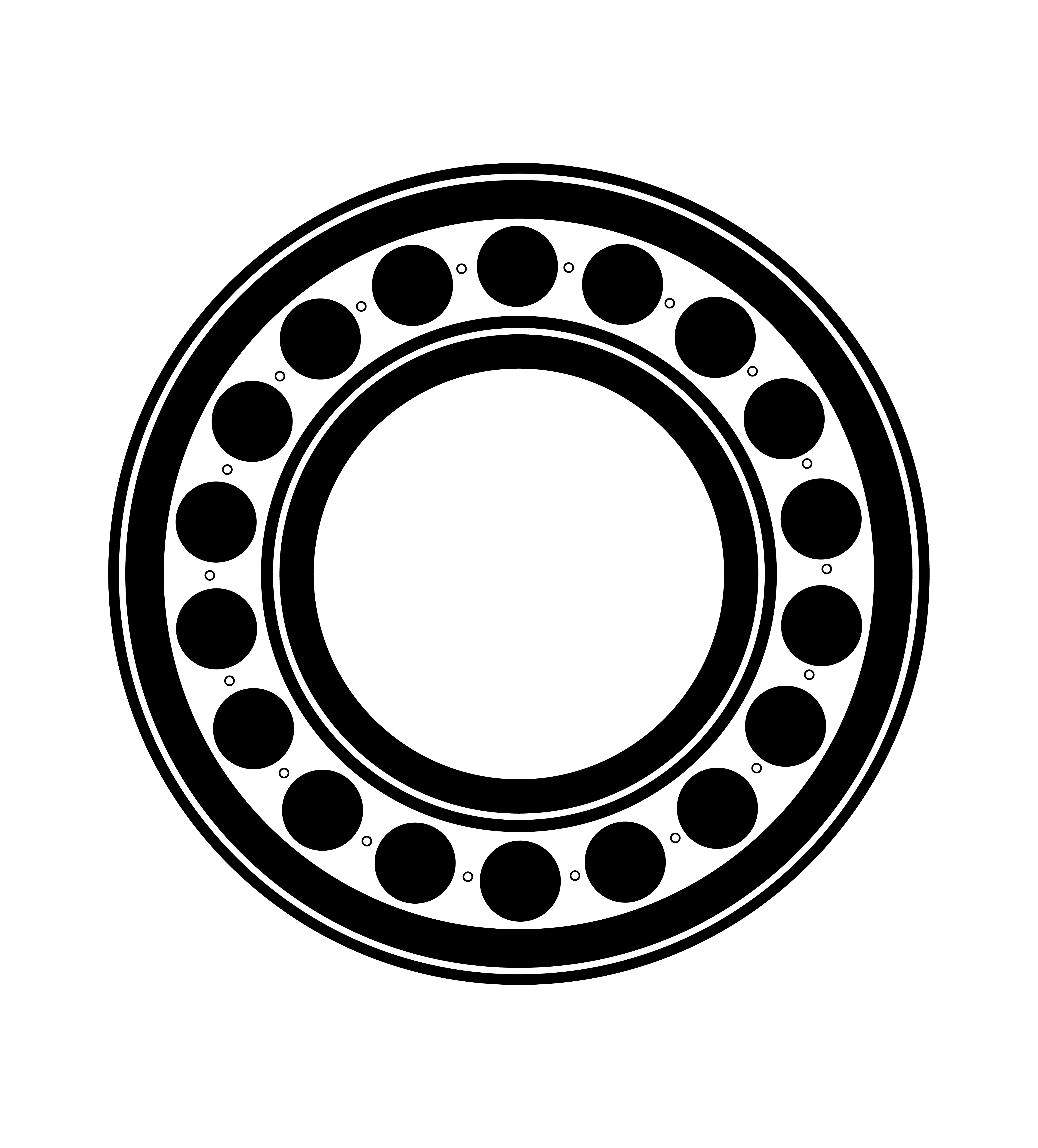 metal ball bearing black silhouette outline vector illustration 514970