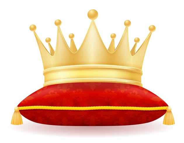 king royal golden crown vector illustration