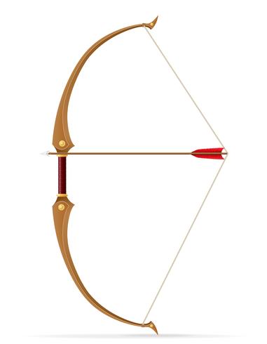 battle bow medieval stock vector illustration