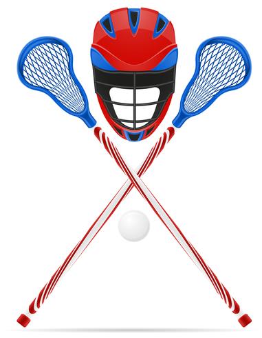 Ilustración de vector de equipo de lacrosse