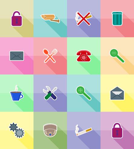 service flat icons vector illustration