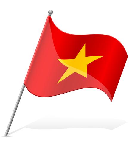 bandera de vietnam ilustración vectorial vector