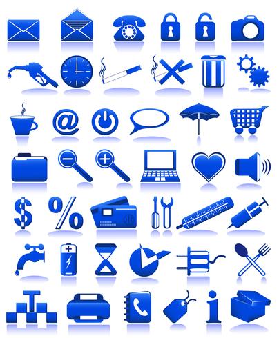 blue icons vector