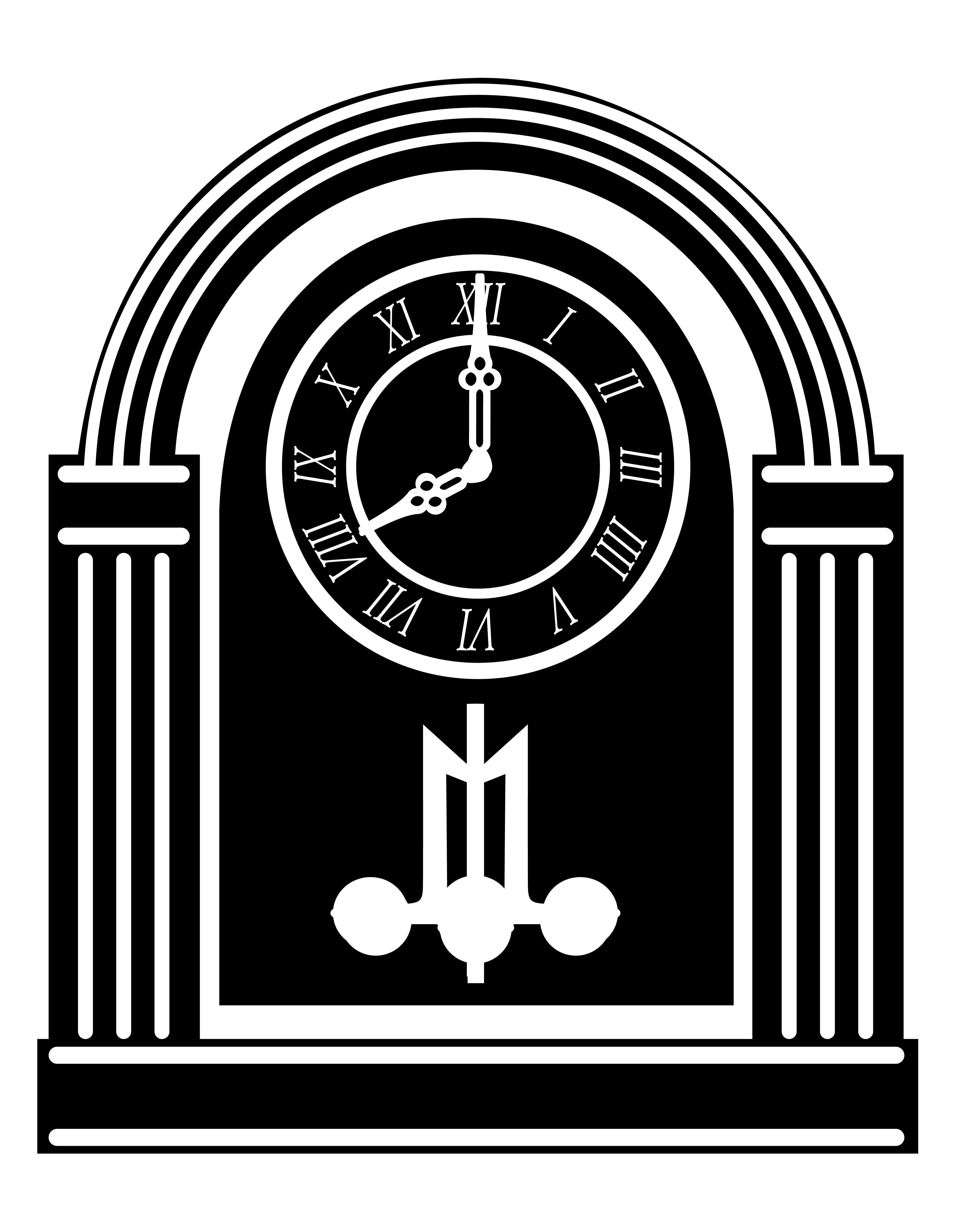 clock old retro vintage icon stock vector illustration black outline