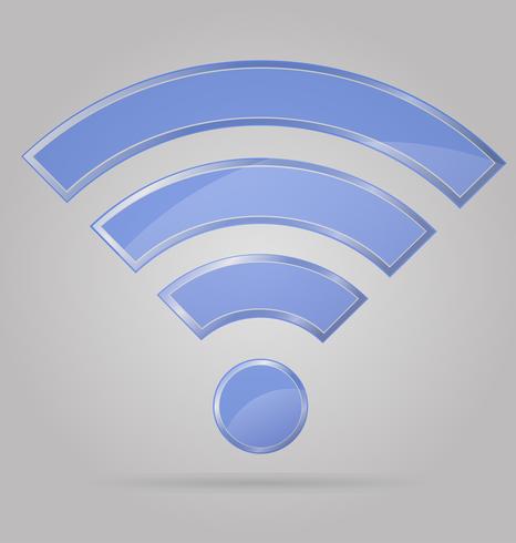transparent sign wi fi vector illustration