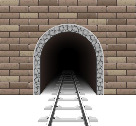 Ilustración de vector de túnel ferroviario