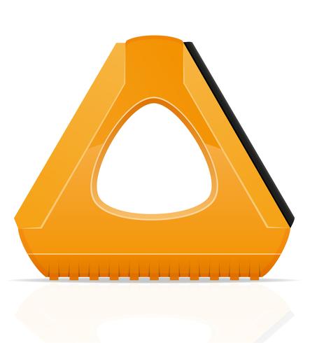 scraper for cleaning car from snow and ice vector illustration