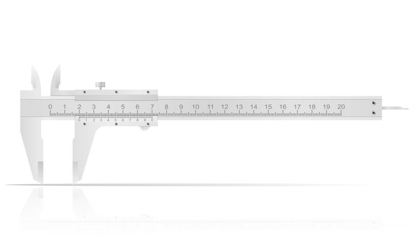 metal caliper for accurate measurements vector illustration