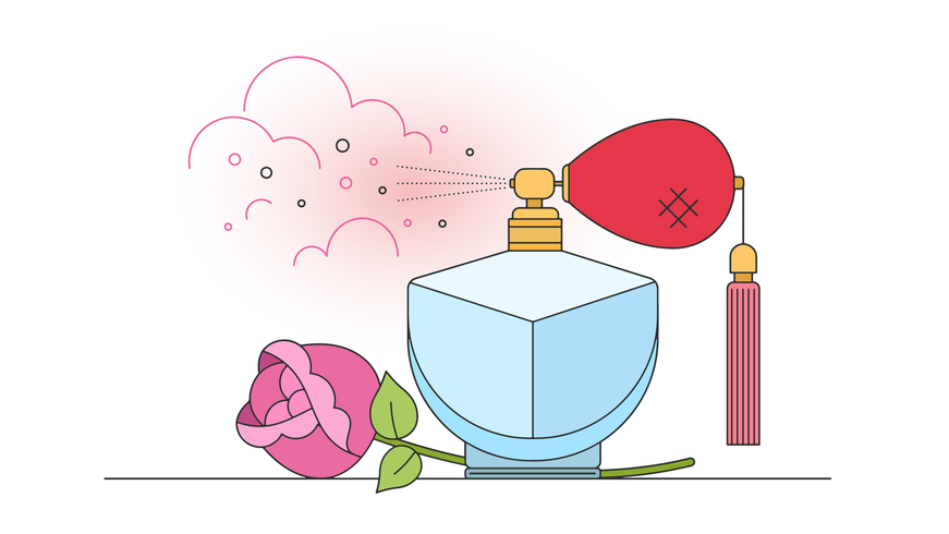 Vector de aroma de rosas