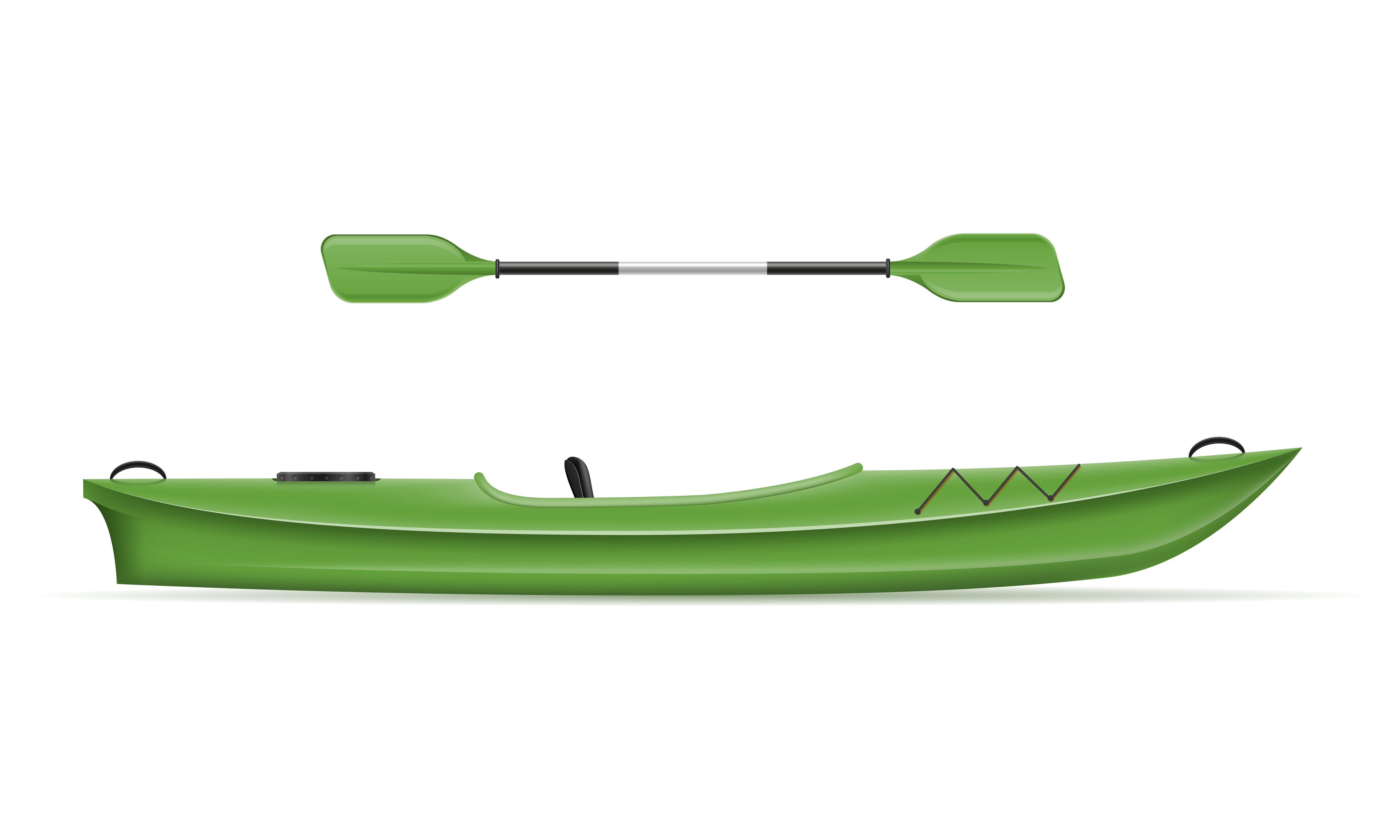 Download plastic kayak for fishing and tourism vector illustration ...