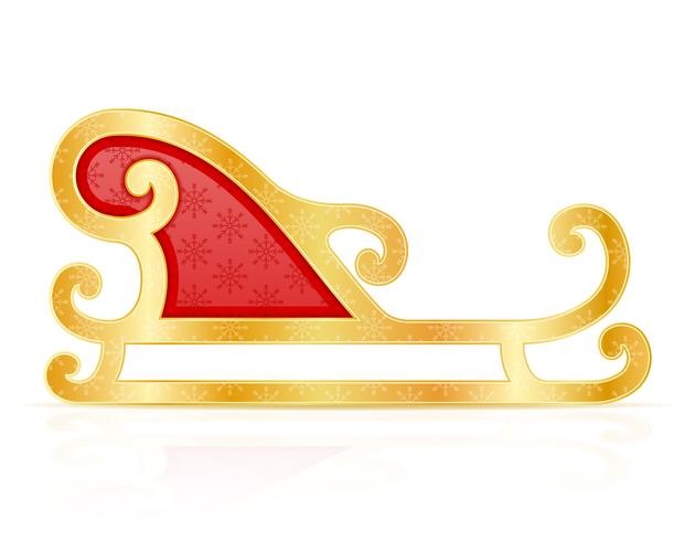 christmas sledges santa claus vector illustration