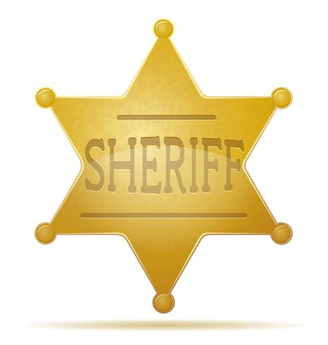 sheriff estrella vector illustration