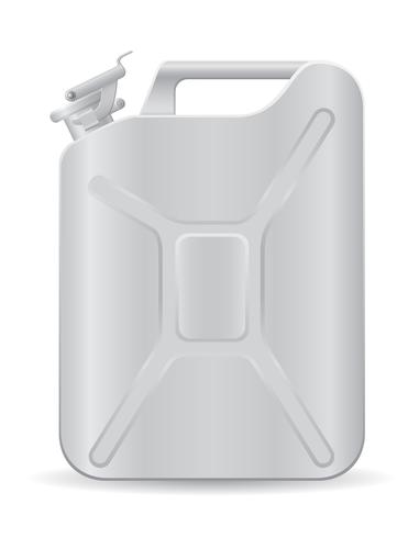 metallic jerrycan vector illustration