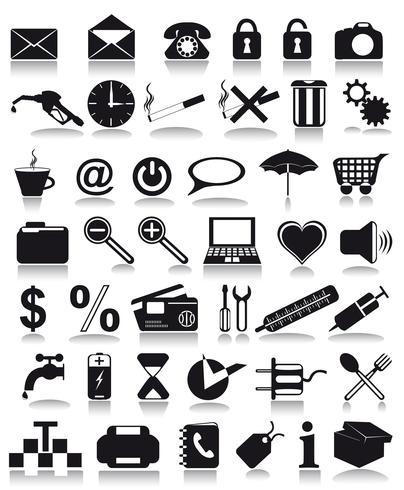 black icons vector