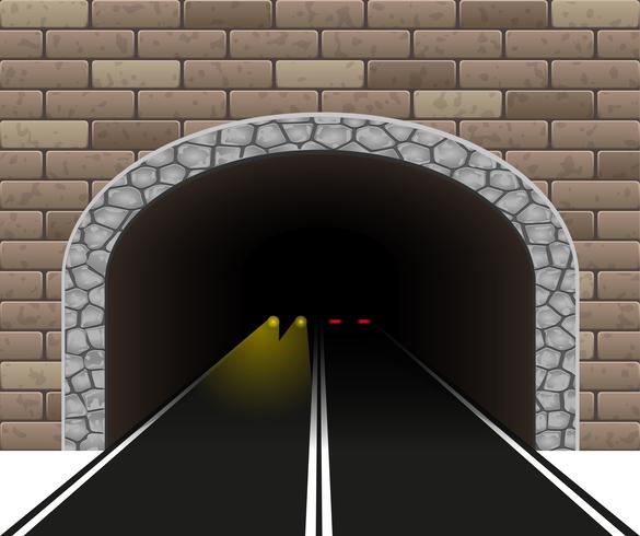 Ilustración de vector de túnel de automóvil